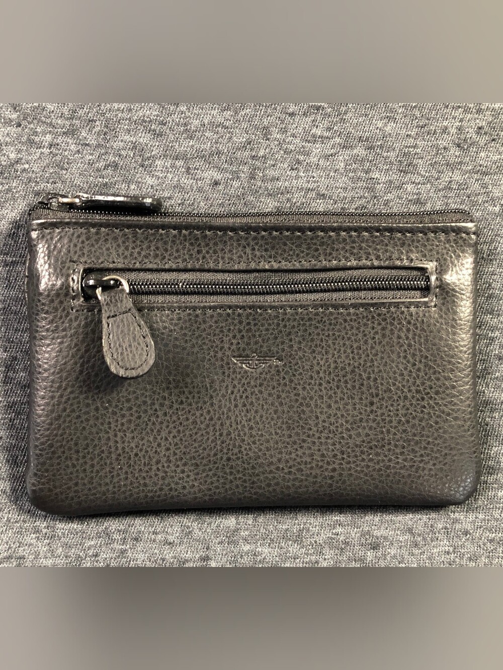 Docker's Y2K Leather Zip Pocket Change Pouch - Black